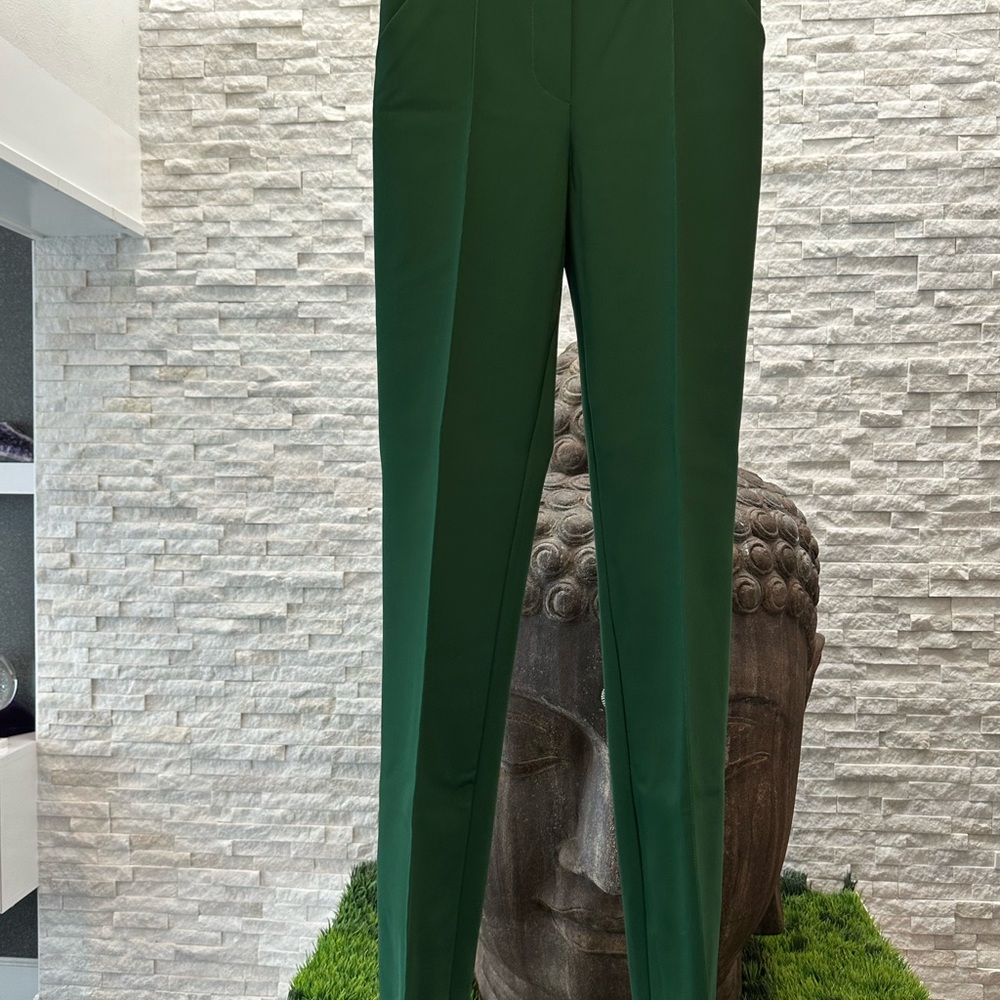 Chiara Boni La Petite Robe Green Pants straight leg work once size 38/2
